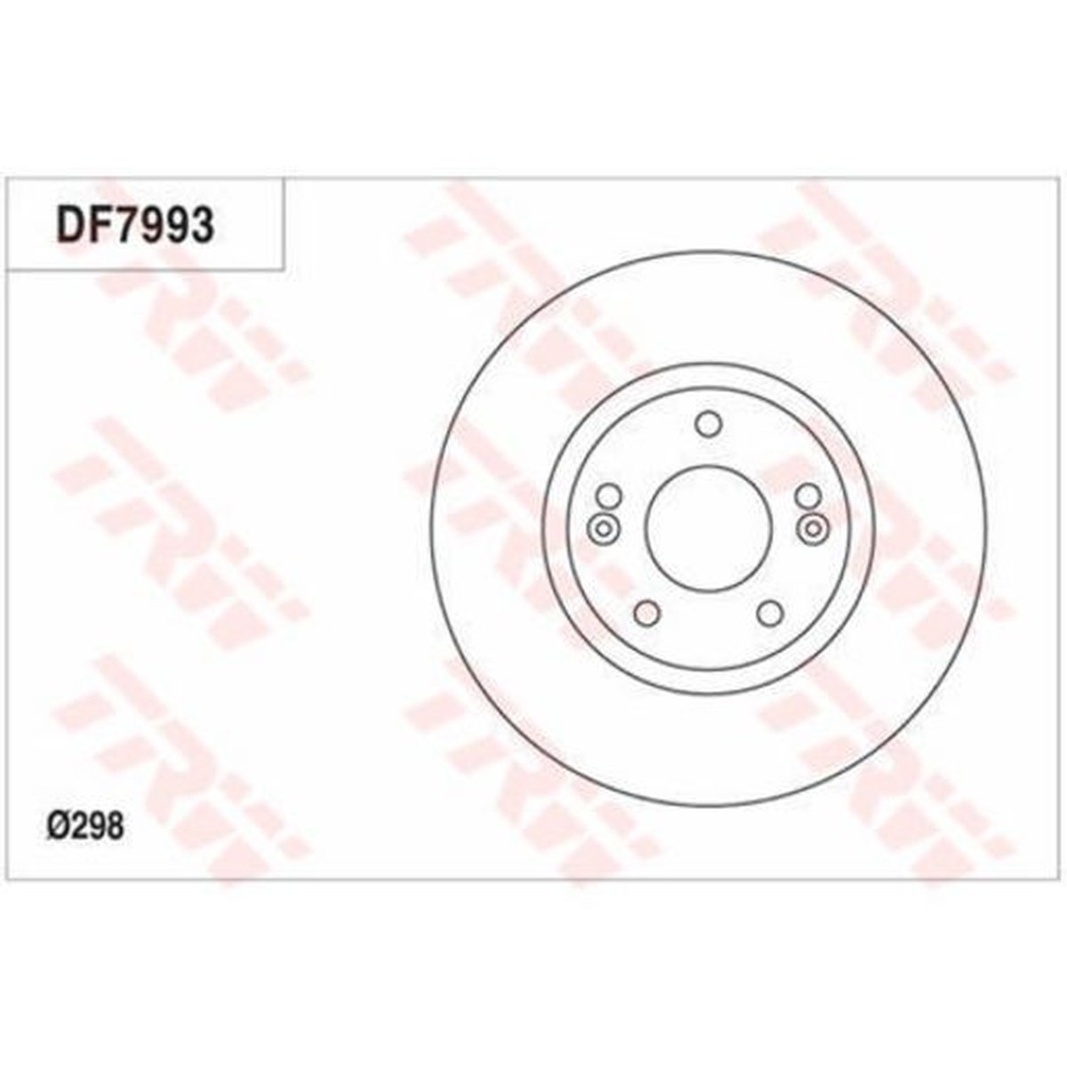 TRW Brake Rotor Single 298mm Front DF7993S