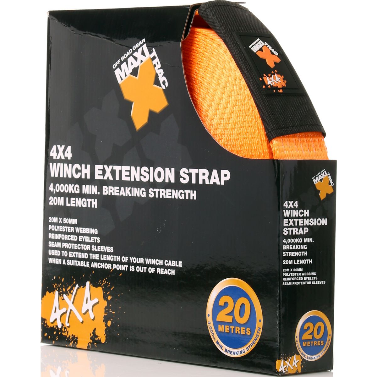 Maxitrac Winch Strap 4000Kg 20M MTWES20S2