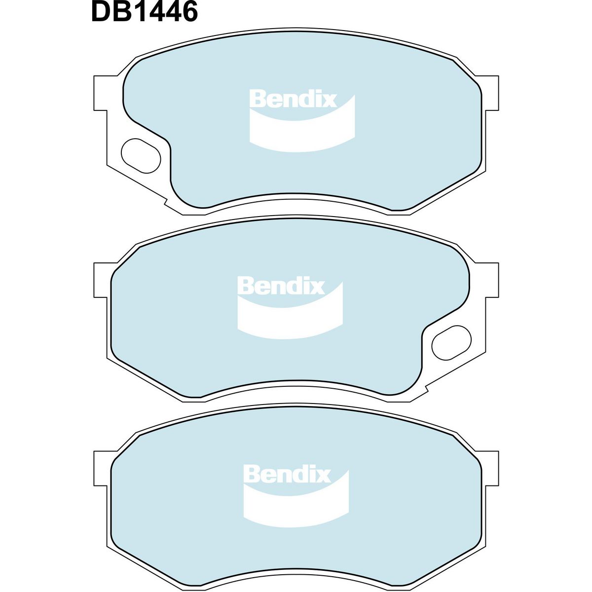 Bendix Heavy Duty Brake Pad Set Front DB1446 HD