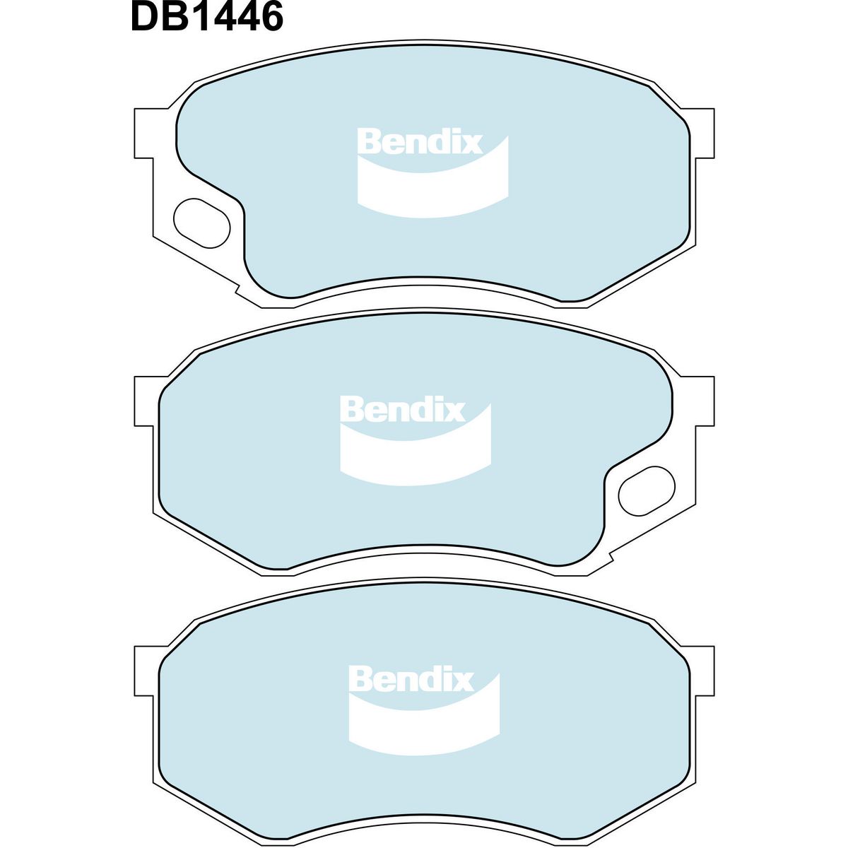 Bendix Heavy Duty Brake Pad Set Front DB1446 HD