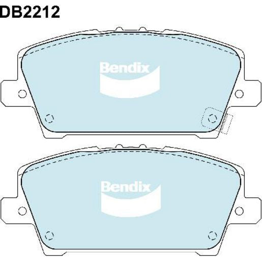 Bendix General CT Brake Pad Set Front DB2212 GCT
