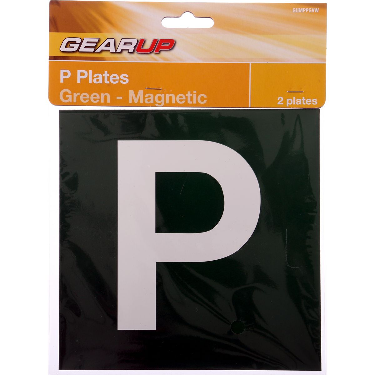Gearup Magnetic Probationary Plate Set Green GUMPPGVW