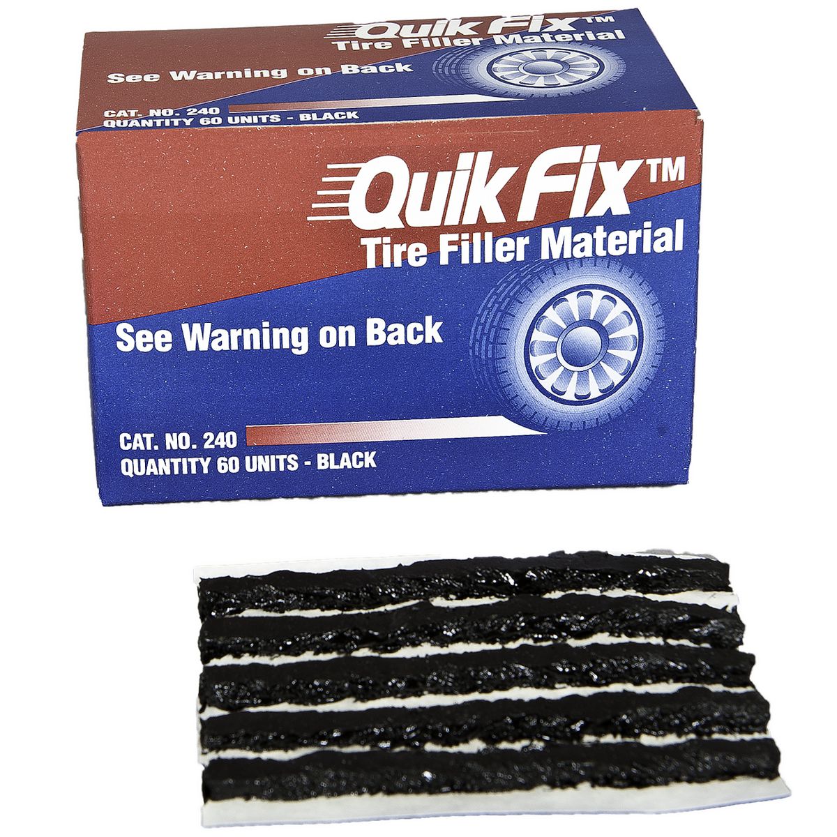 Tech Tire Repair Quik Fix Tubeless Plugs Car Box60 240A