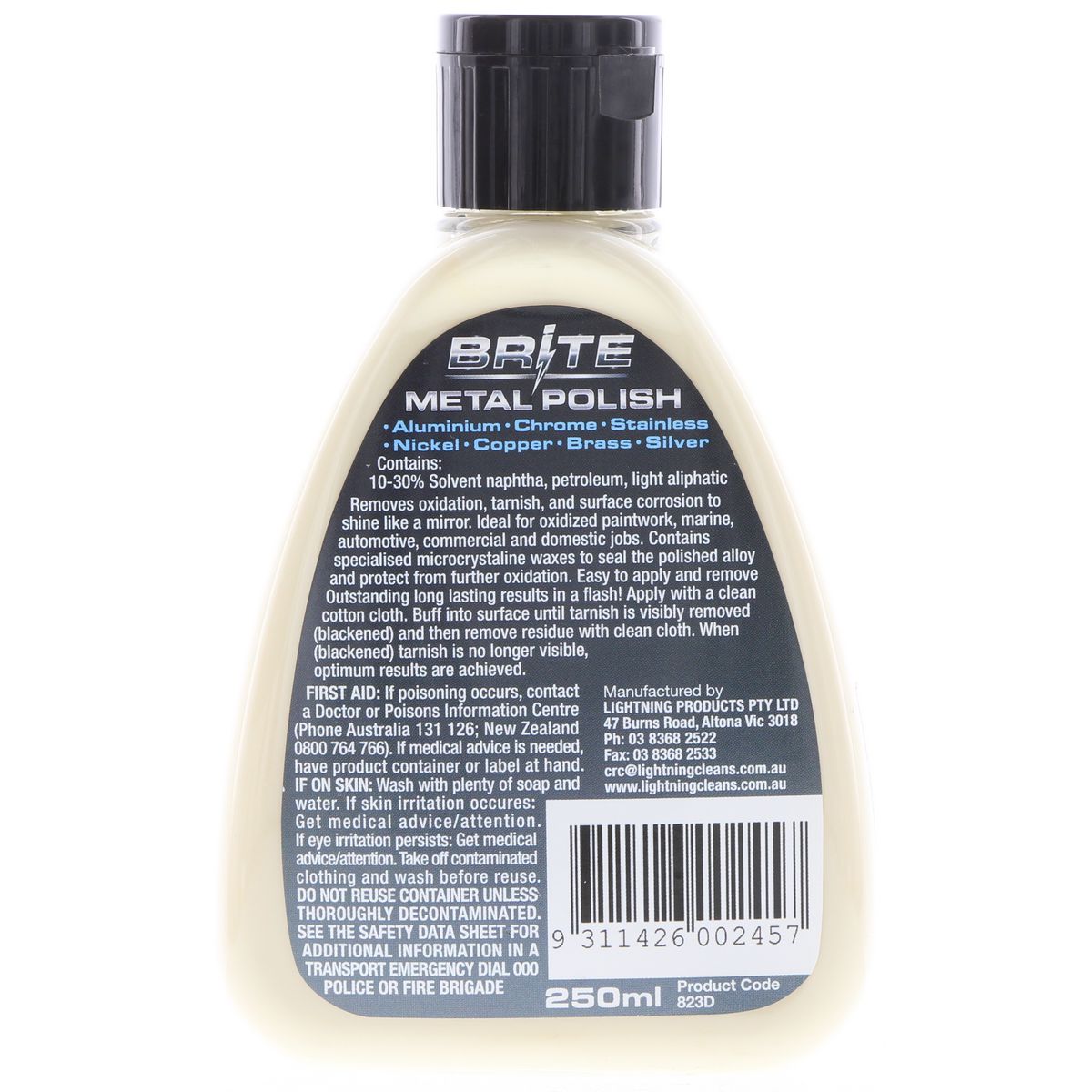 Lightning Brite Lighting Metal Polish 250Ml 823D