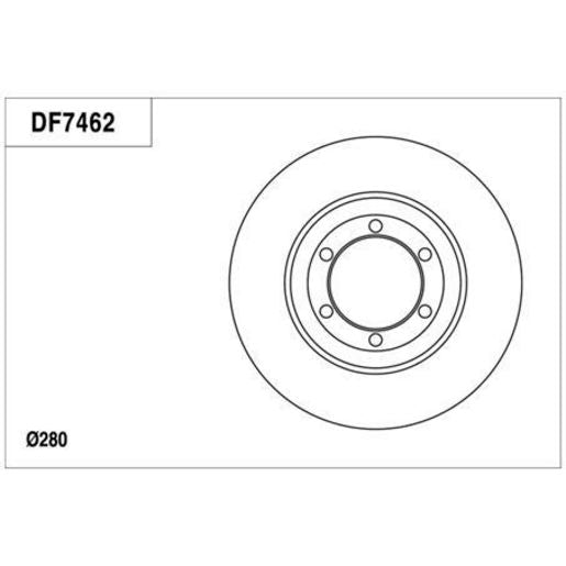TRW Disc Brake Rotor 280mm DF7462S