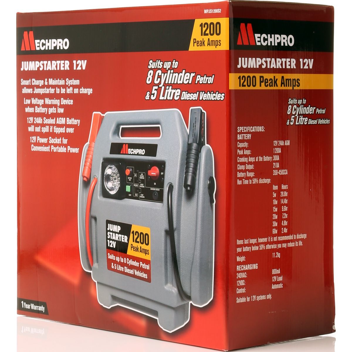 Mechpro Jump Starter 12V 1200A MPJS1200S2