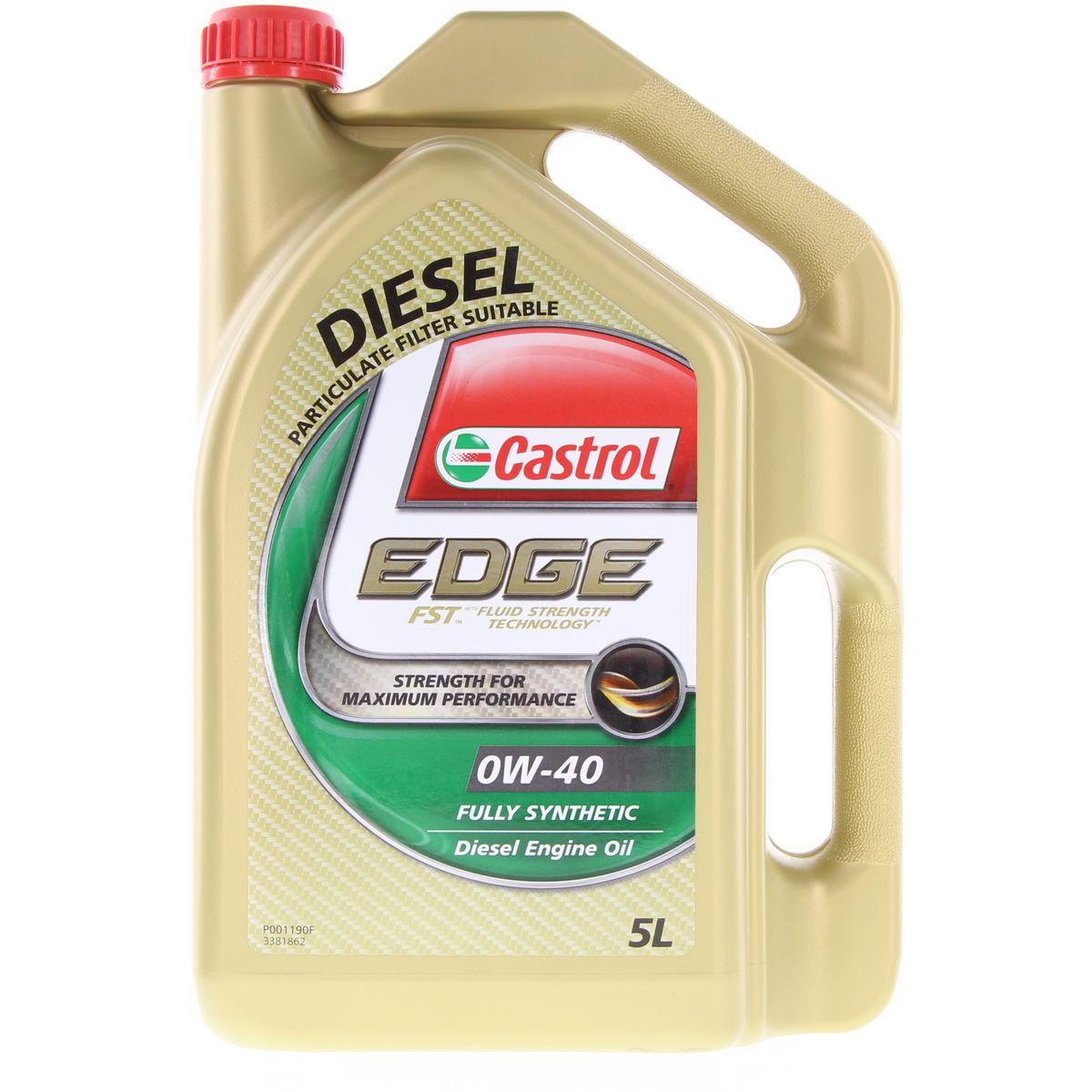 Castrol EDGE Full Synthetic 0W40 Diesel Engine Oil 5L 3381862