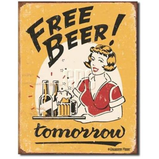 Naparts Naparts Moore - Free Beer Sign 1290