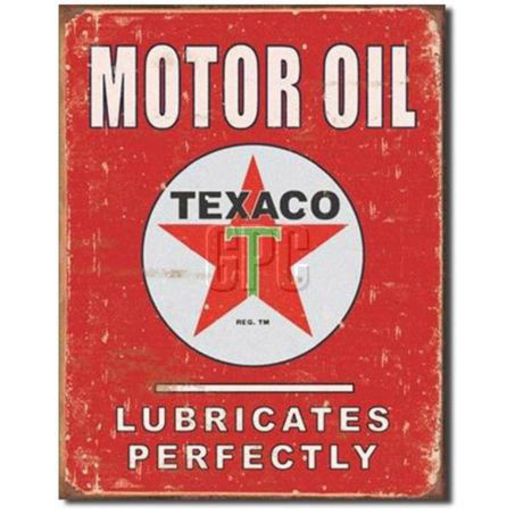 Texaco Lubricates Perfectly Metal Sign (32x41cm) MSI1444