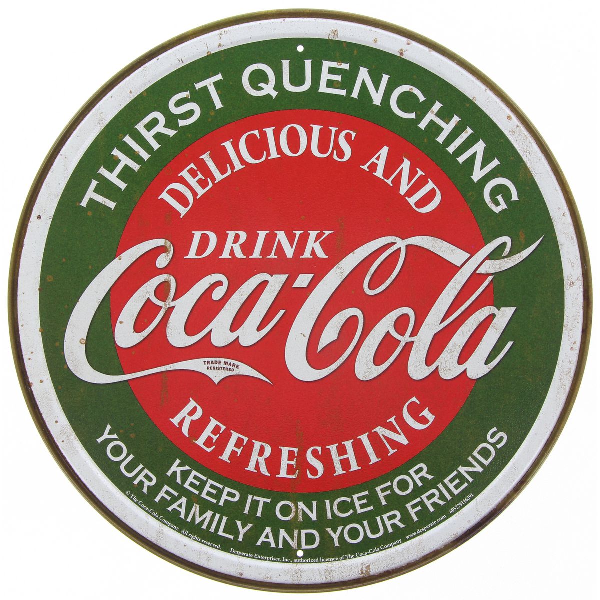 Coca Cola Thirst Quenching Metal Sign (30cm) MSI1659