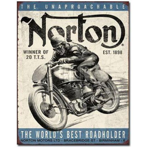 Norton Winner Of 20 TT's Metal Sign (32x41cm) MSI1706