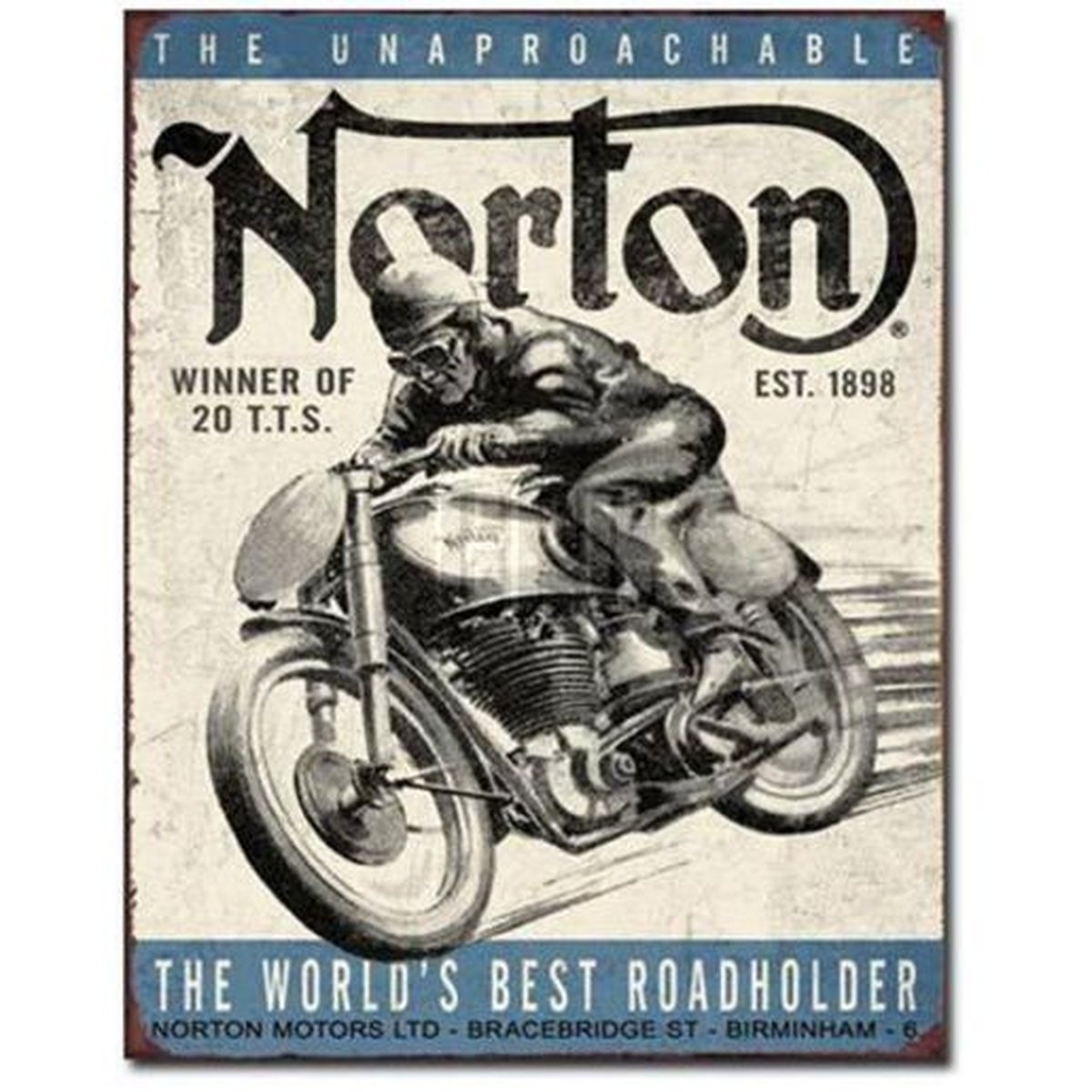 Norton Winner Of 20 TT's Metal Sign (32x41cm) MSI1706