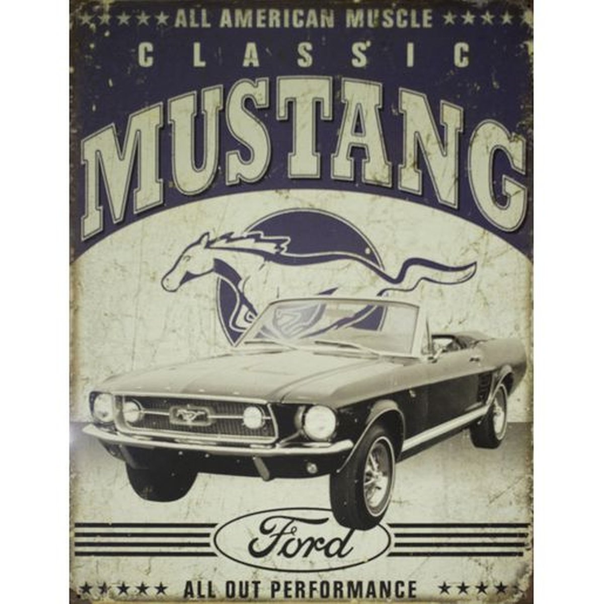 Classic Mustang Metal Sign (32x41cm) 1813