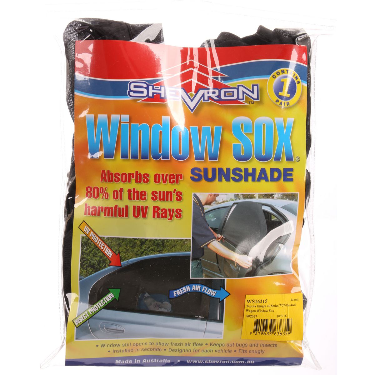 Window Sox fits Toyota Kluger (XU40) 2008-13 WS16215
