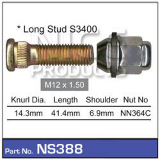 Nice Products Wheel Nut & Stud NS388