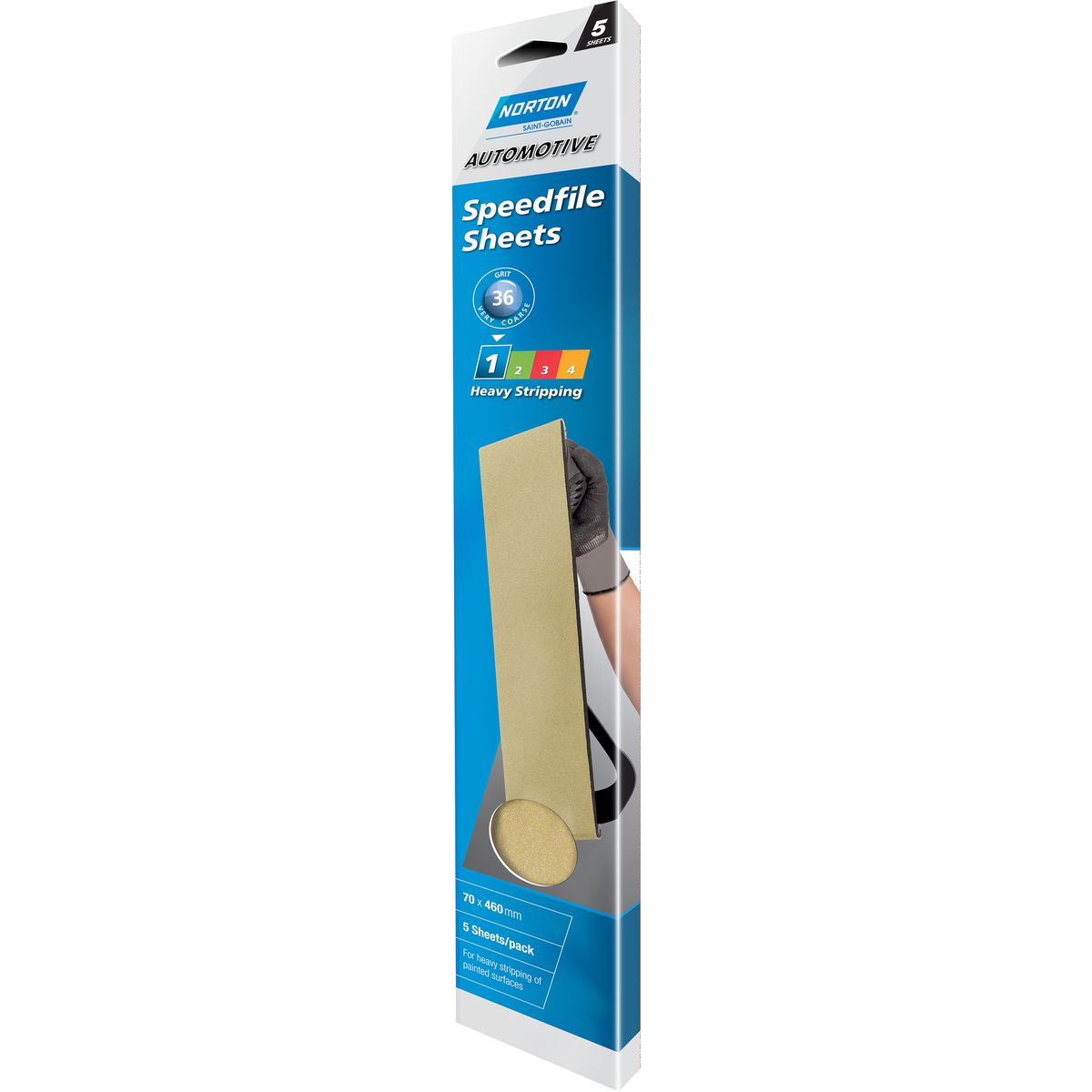 Norton Adalox Sandpaper Sheet P36 70x460mm V/Course 66623321772