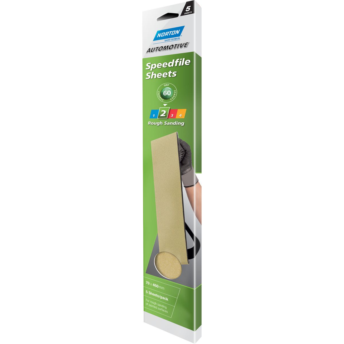 Norton Adalox Sandpaper Sheet P60 70x460mm Course 66623321773