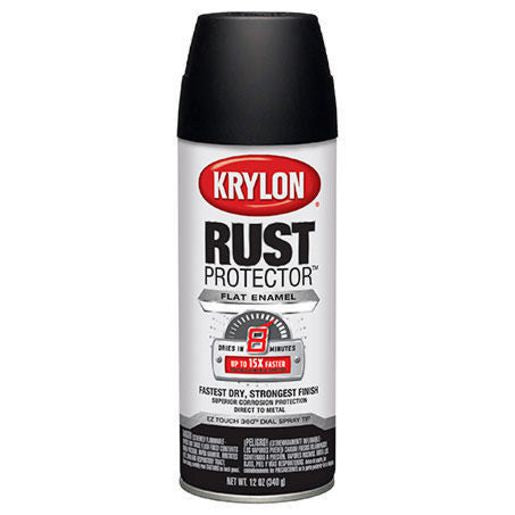 Krylon Rust Protector Enamel Flat Black 340g 69035