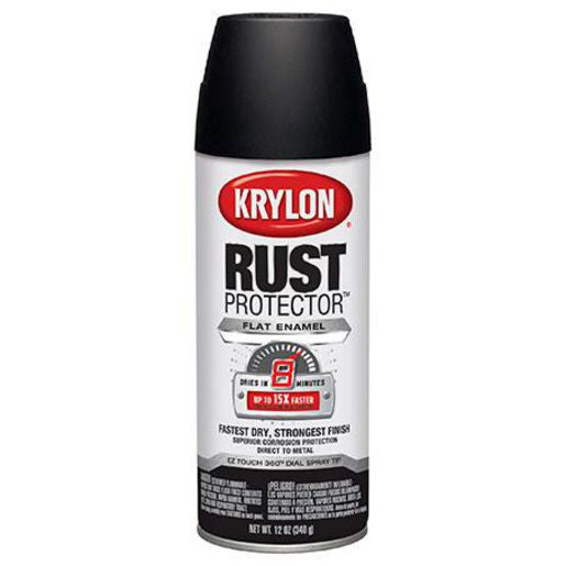 Krylon Rust Protector Enamel Flat Black 340g 69035