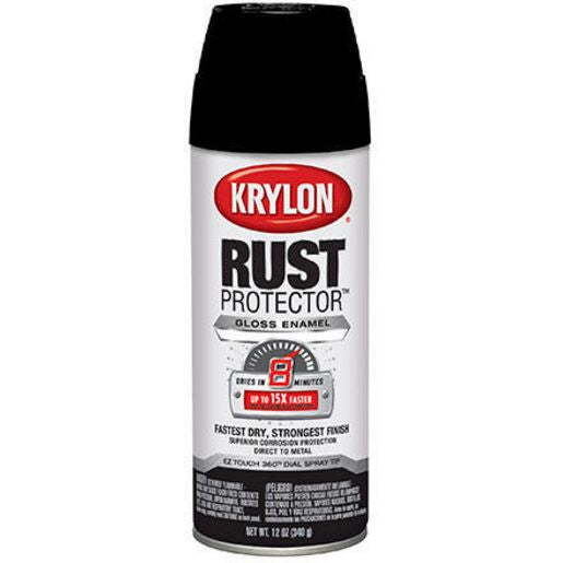Krylon Rust Protector Enamel Gloss Black 340g 69001