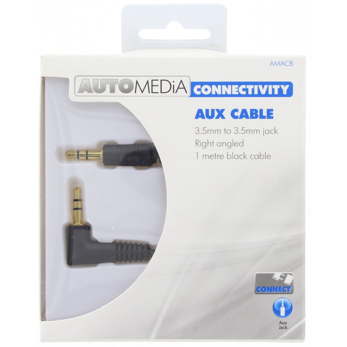 Automedia Aux Lead 3.5mm 1m Black AMACB