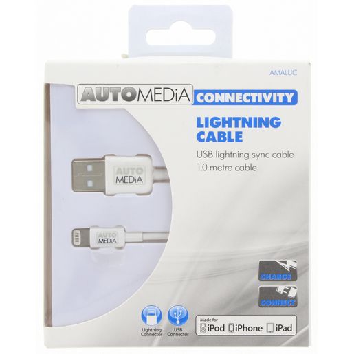 Automedia iPhone 5 Charge/Data Cable Lightning AMALUC