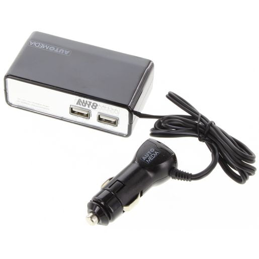 Automedia USB Charger Adaptor 3 Socket Dual USB AM3SUA