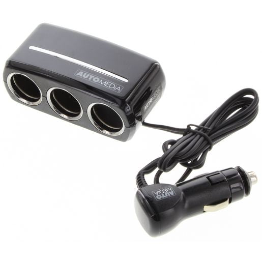 Automedia DC LED Socket 3 Way 12/24v AM3SA