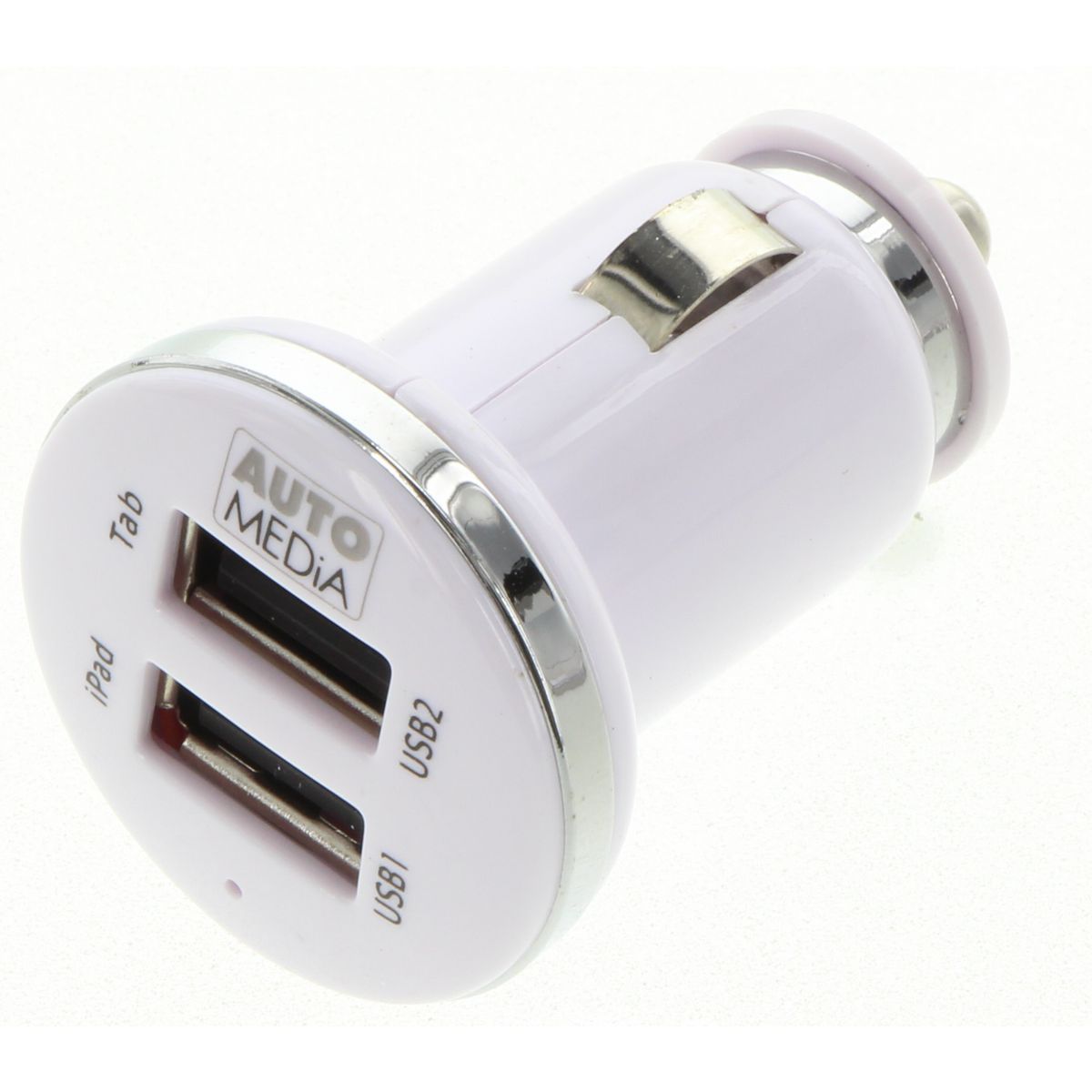 Automedia USB Car Charger Twin Socket AMDUC