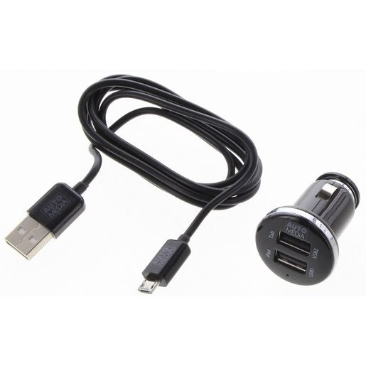 Automedia Dual USB Port & 1.5m Micro USB Cable AMDMUC