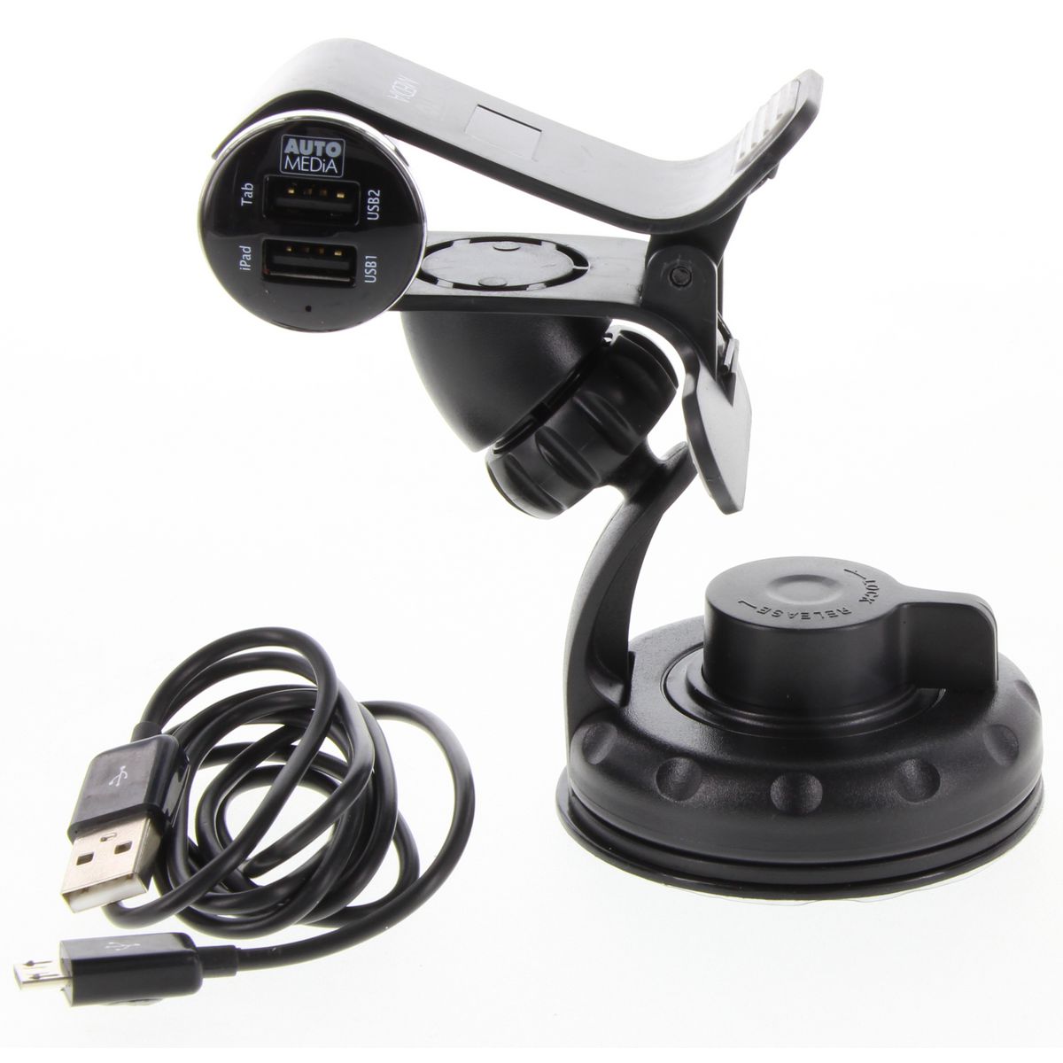 Automedia Phone Holder & Charger Clip AMPMUC