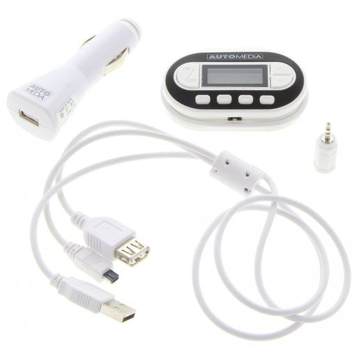 Automedia USB FM Transmitter 3.5mm Auxiliary In AMTC