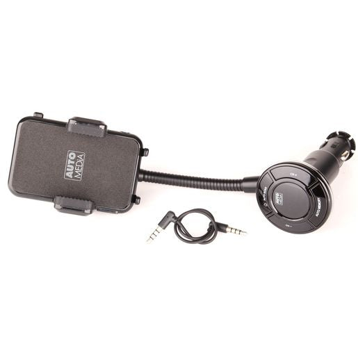 Automedia Phone Holder/Charger with FM Transmitter AMTCM