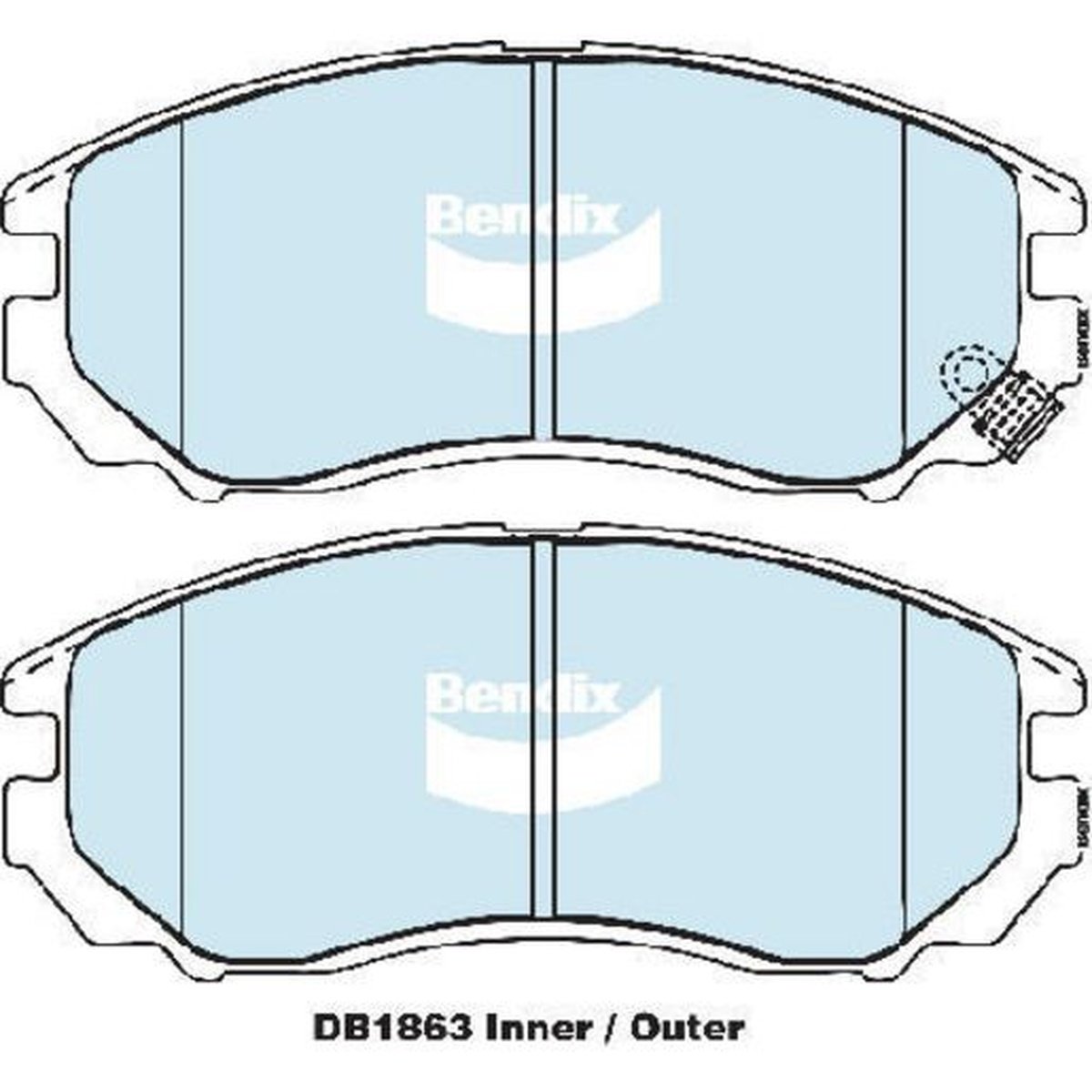 Bendix General CT Brake Pad Set Front DB1863 GCT