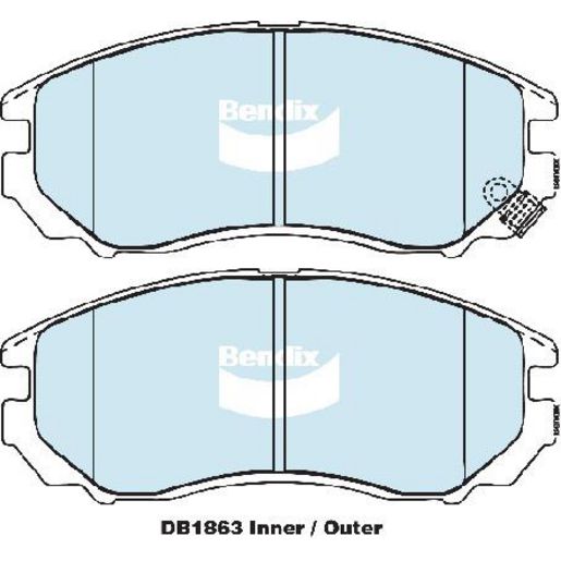 Bendix General CT Brake Pad Set Front DB1863 GCT