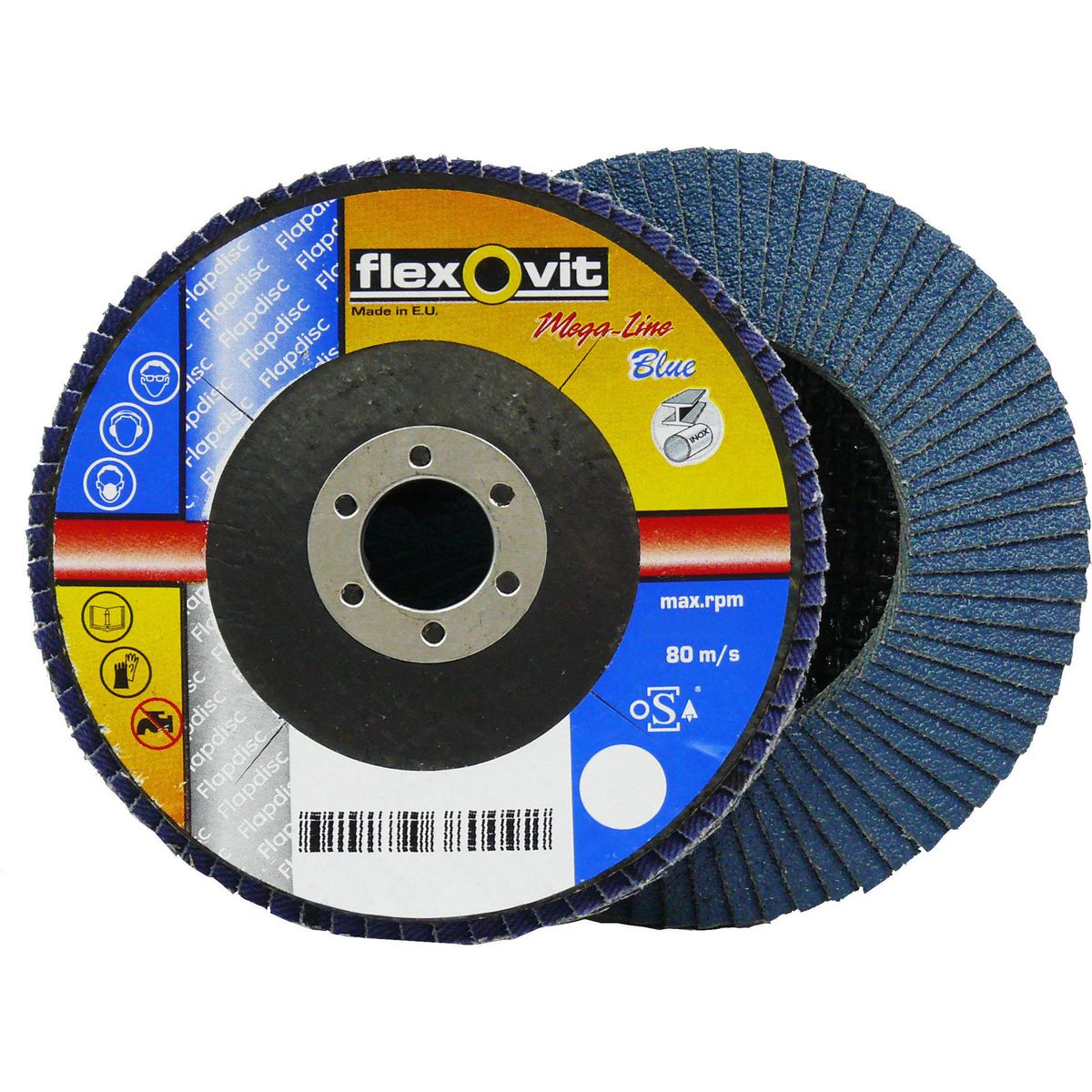 Flexovit Zirconia Flap Disc Mega Line Z80 127 x 22mm 66261039226