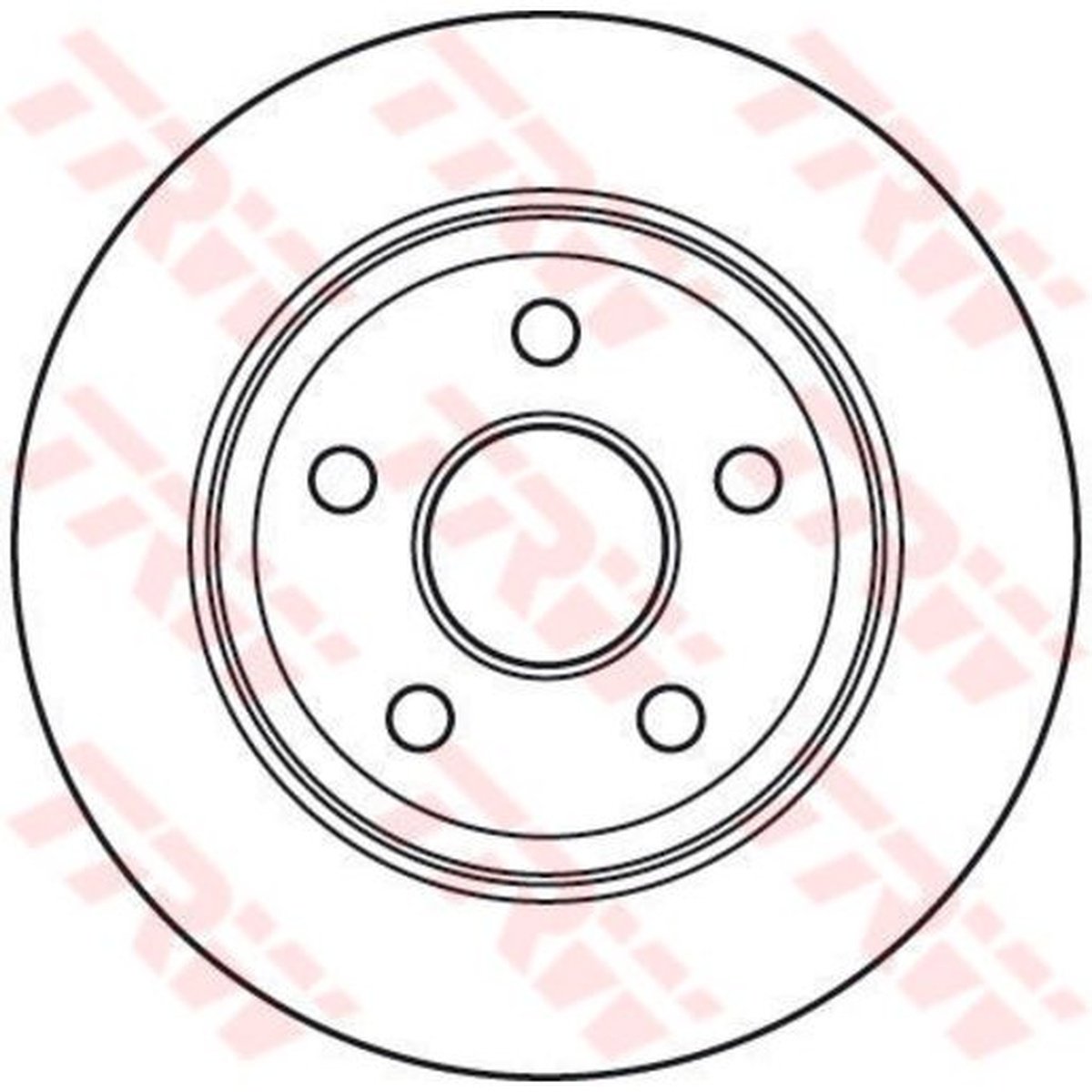 TRW Brake Rotor Rear DF4914S