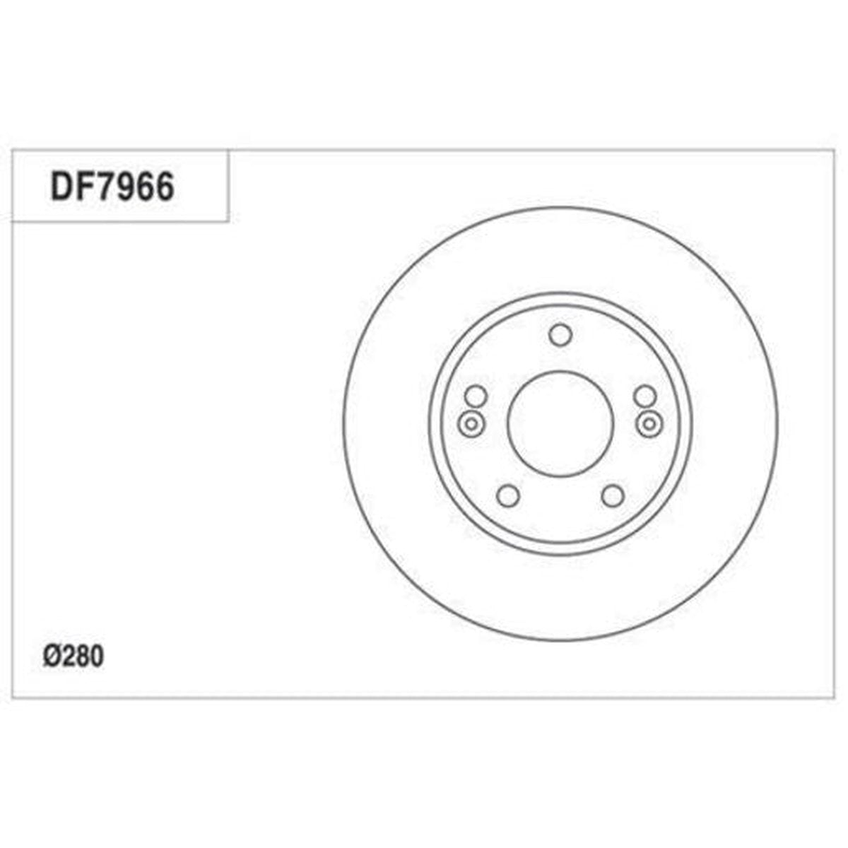 TRW Brake Rotor Pair 280mm Front DF7966S