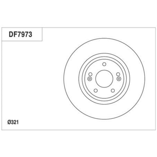 TRW Brake Rotor 321mm Front DF7973S