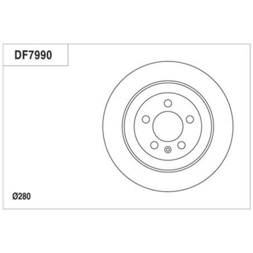 TRW Disc Brake Rotor 280Mm DF7990S