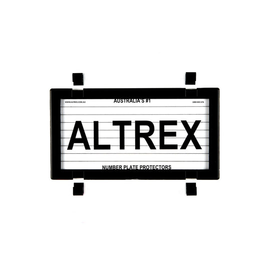 Altrex Motorbike Number Plate Cover Black With Lines