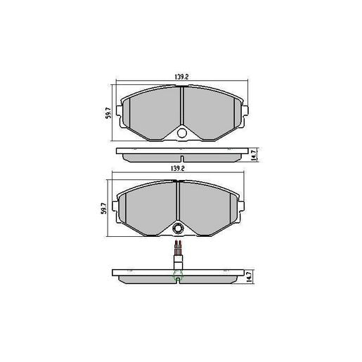 RDA GP Max Brake Pad Set Front RDB1250