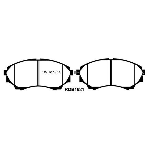 RDA GP Max Brake Pad Set Front RDB1681