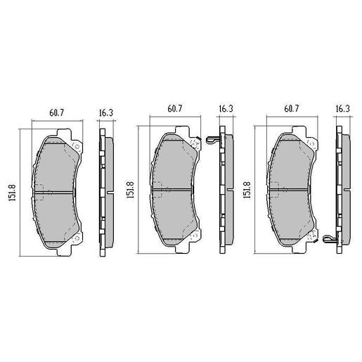 RDA Brakes Extreme Brake Pad Set Front RDX2033SM