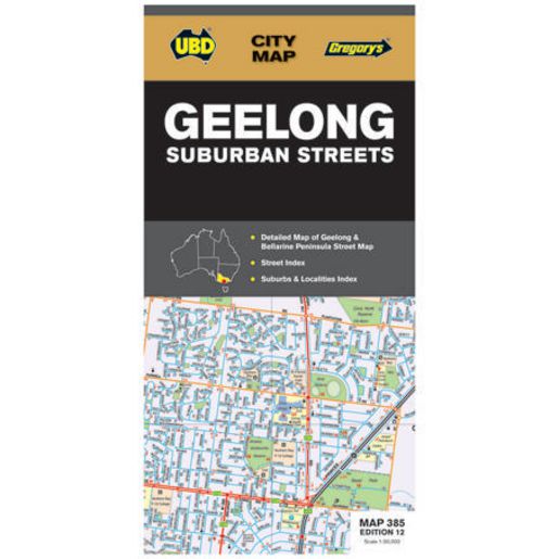 UBD Geelong Suburban Streets 385 Map 12th Edition 9780730000000