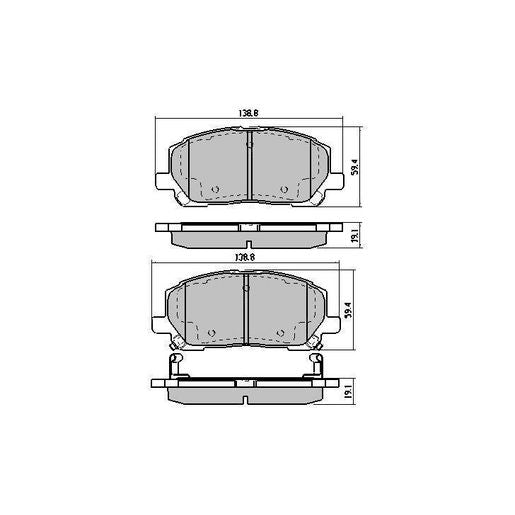 RDA GP Max Brake Pad Set Front RDB1488