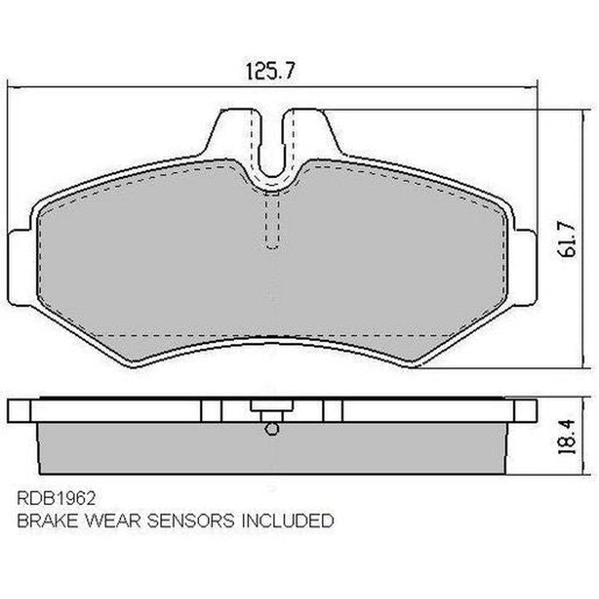 RDA GP Max Brake Pad Set Rear RDB1962