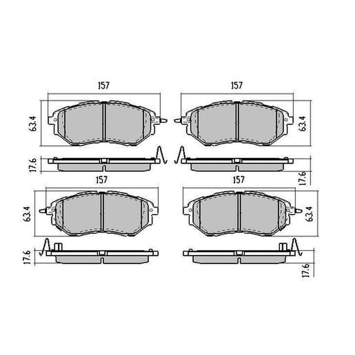 RDA Phantom Ceramic Brake Pad Set Front RDC1991