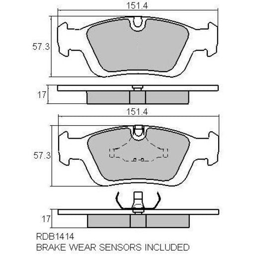 RDA GP Max Brake Pad Set Front RDB1414