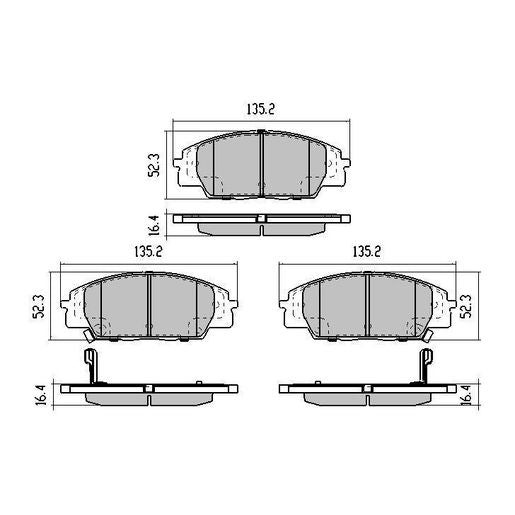 RDA GP Max Brake Pad Set Front RDB1452